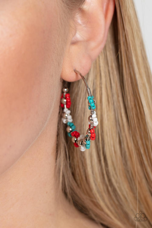 Growth Spurt - Red Hoop Earring