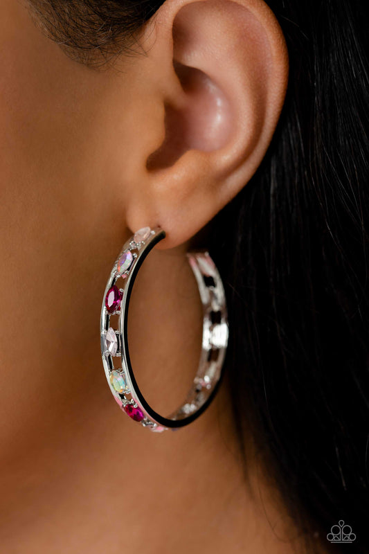 The Gem Fairy - Pink Hoop Earring (Life Of The Party Feb. 2023)