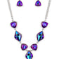 Glittering Geometrics - Purple Necklace