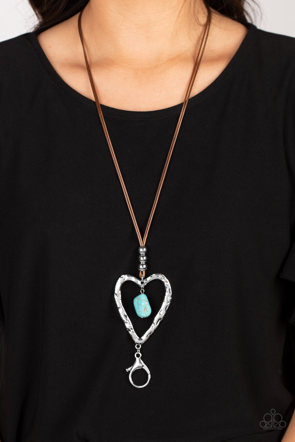 Santa Fe Sweetheart - Blue Lanyard Necklace