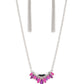 Flash of Fringe - Pink Necklace