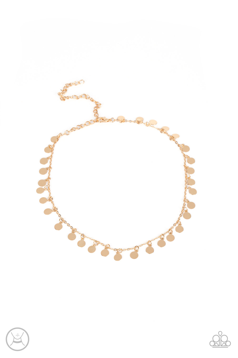 Champagne Catwalk - Gold Choker Necklace