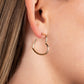Burnished Beau - Gold Hoop Earrings