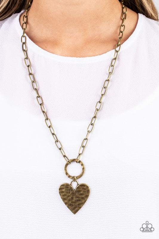 Brotherly Love - Brass Necklace