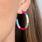 Multicolored Mambo - Pink Multi Hoop Earring