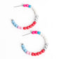 Multicolored Mambo - Pink Multi Hoop Earring