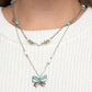 Free-Spirited Flutter - Blue Necklace