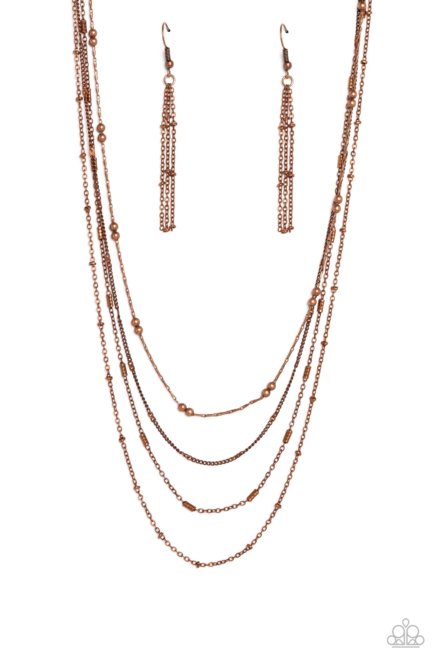 Studded Shimmer - Copper Necklace