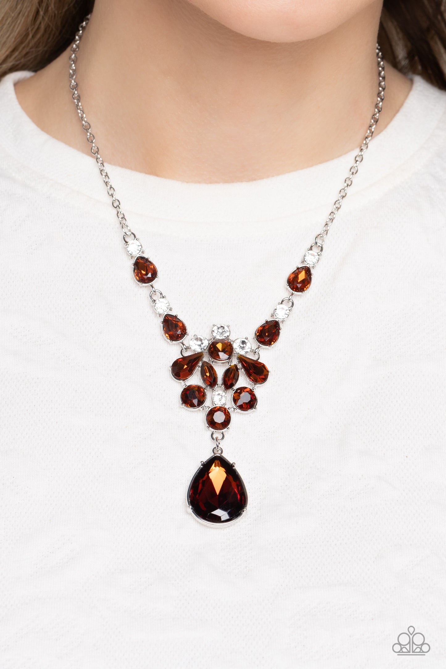 TWINKLE of an Eye - Brown Necklace