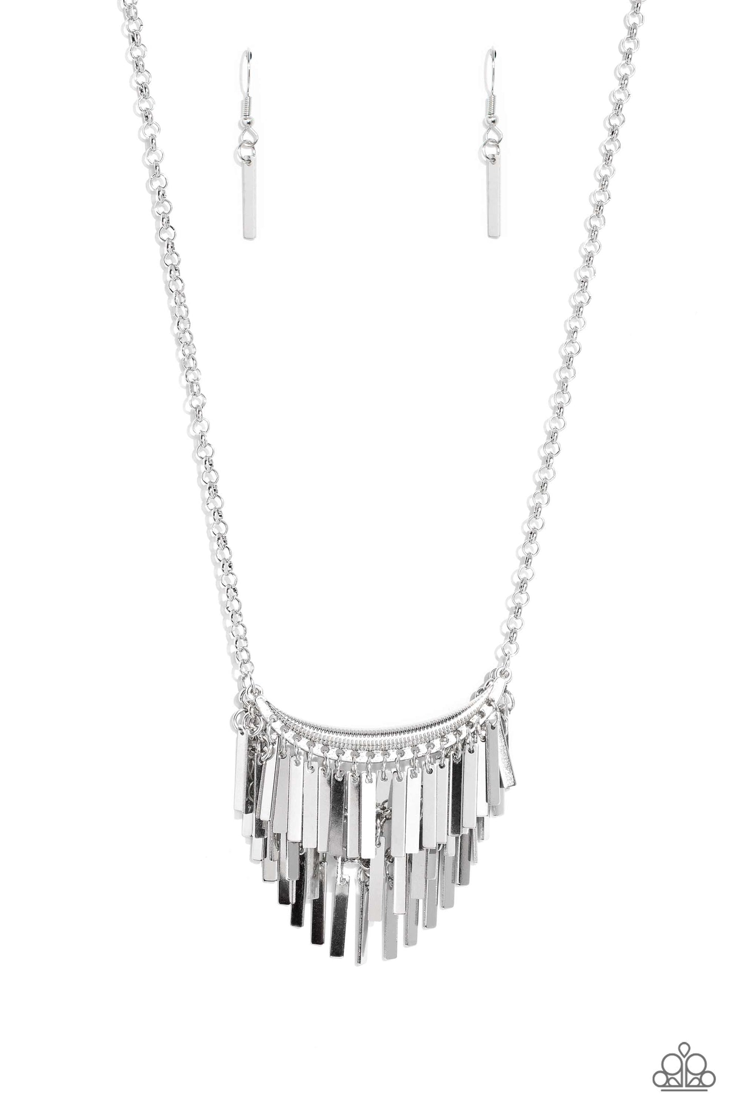 Cue the Chandelier - Silver Necklce