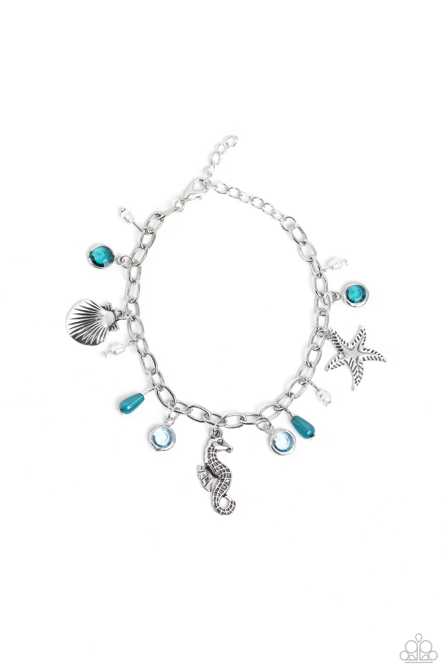 Seahorse Serenade & Seahorse Season - Blue Bracelet & Necklace Set