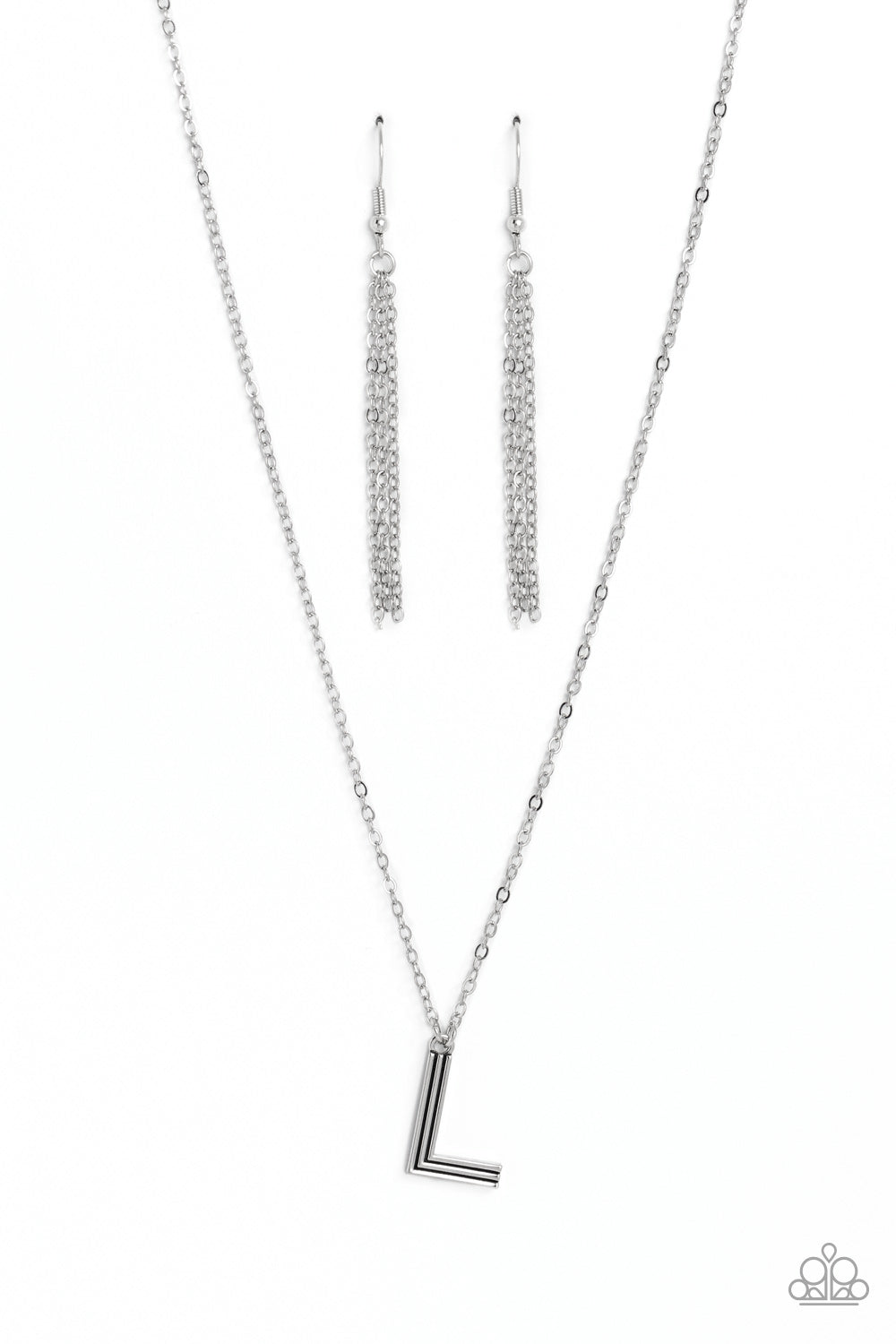 Leave Your Initials - Silver - L Necklace