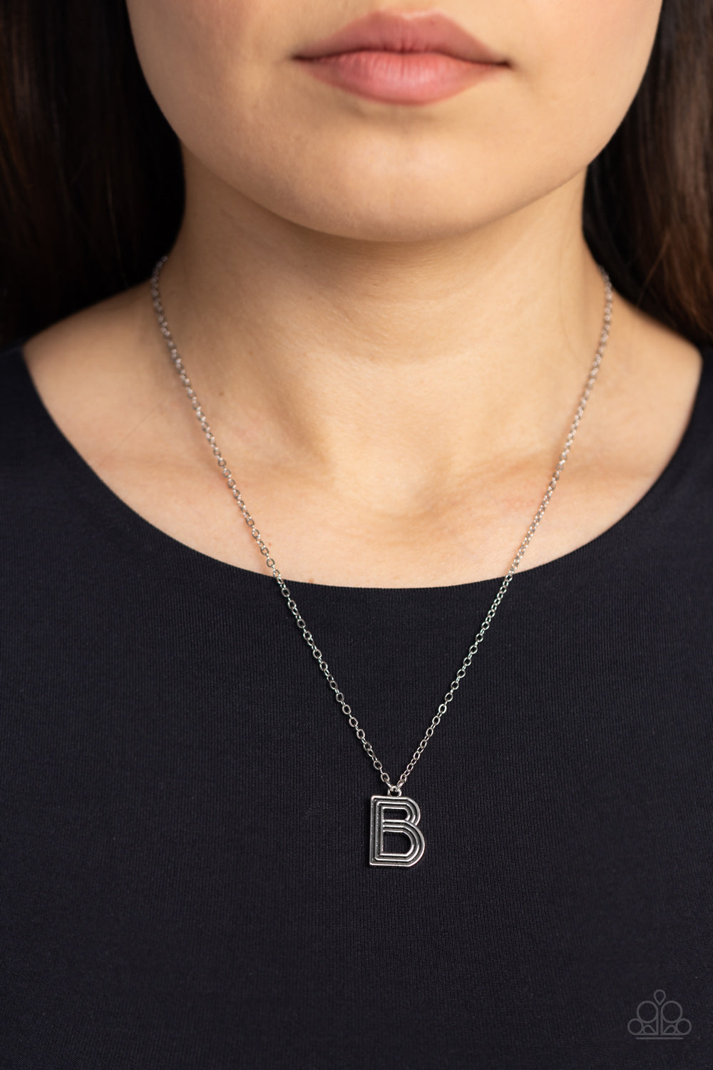 Leave Your Initials - Silver - B Necklace