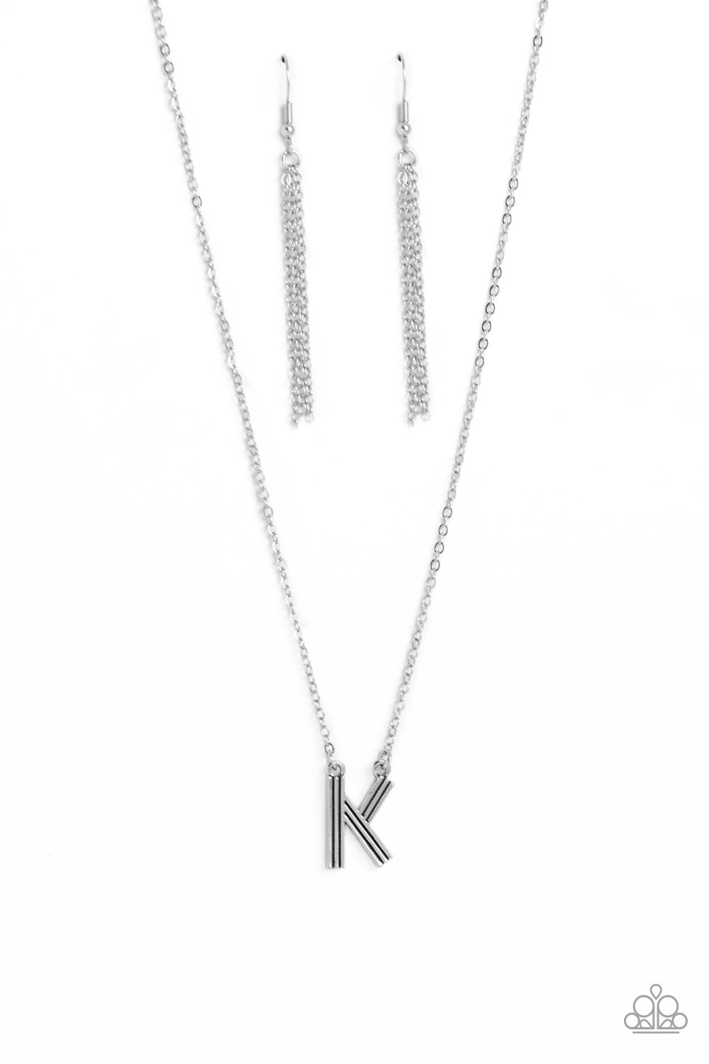 Leave Your Initials - Silver - K Necklace