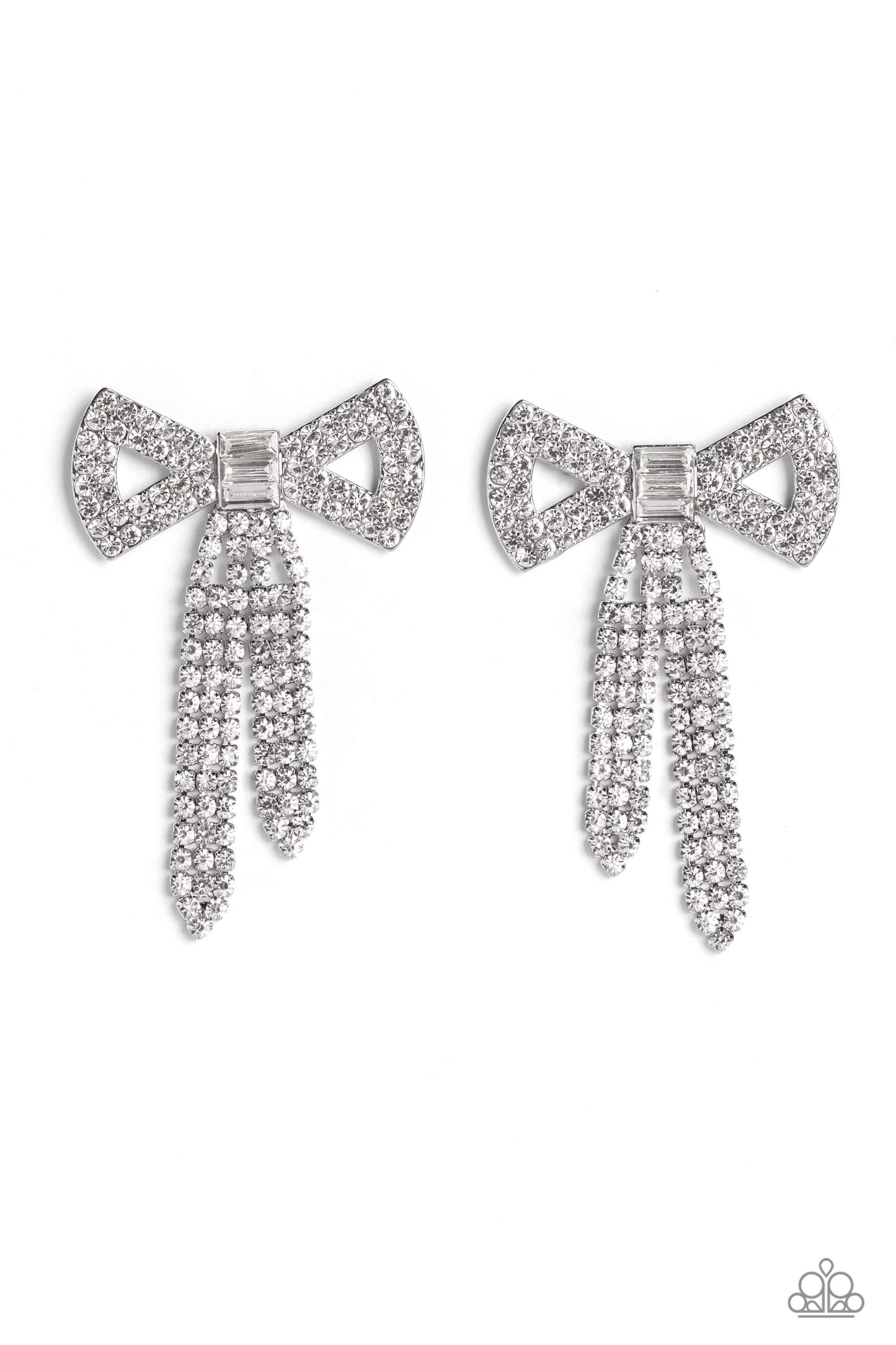 Just BOW With It - White Post Earring