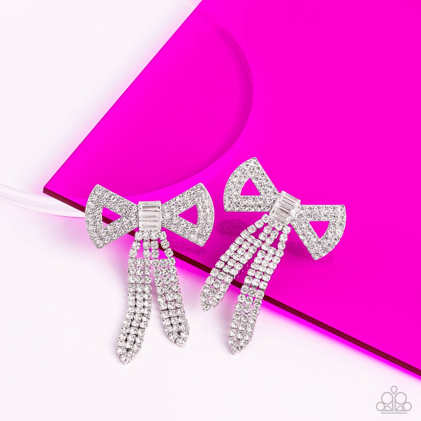 Just BOW With It - White Post Earring