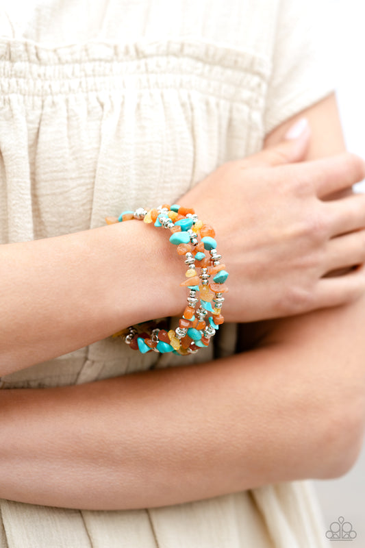 Stacking Stones - Orange Bracelet