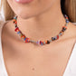 Carved Confidence - Multi Choker Necklace