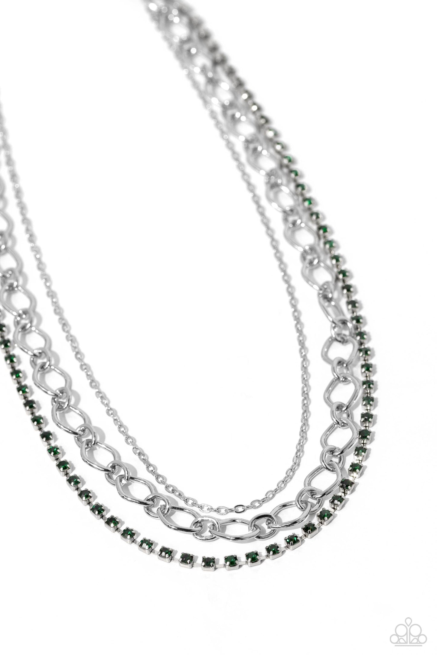 Tasteful Tiers - Green Necklace