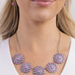 Floral Fervor - Purple Necklace