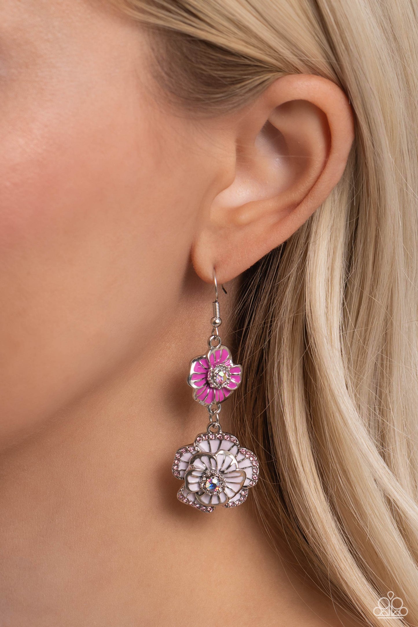 Intricate Impression - Pink Earring