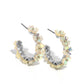 Floral Focus - White Hoop Earring