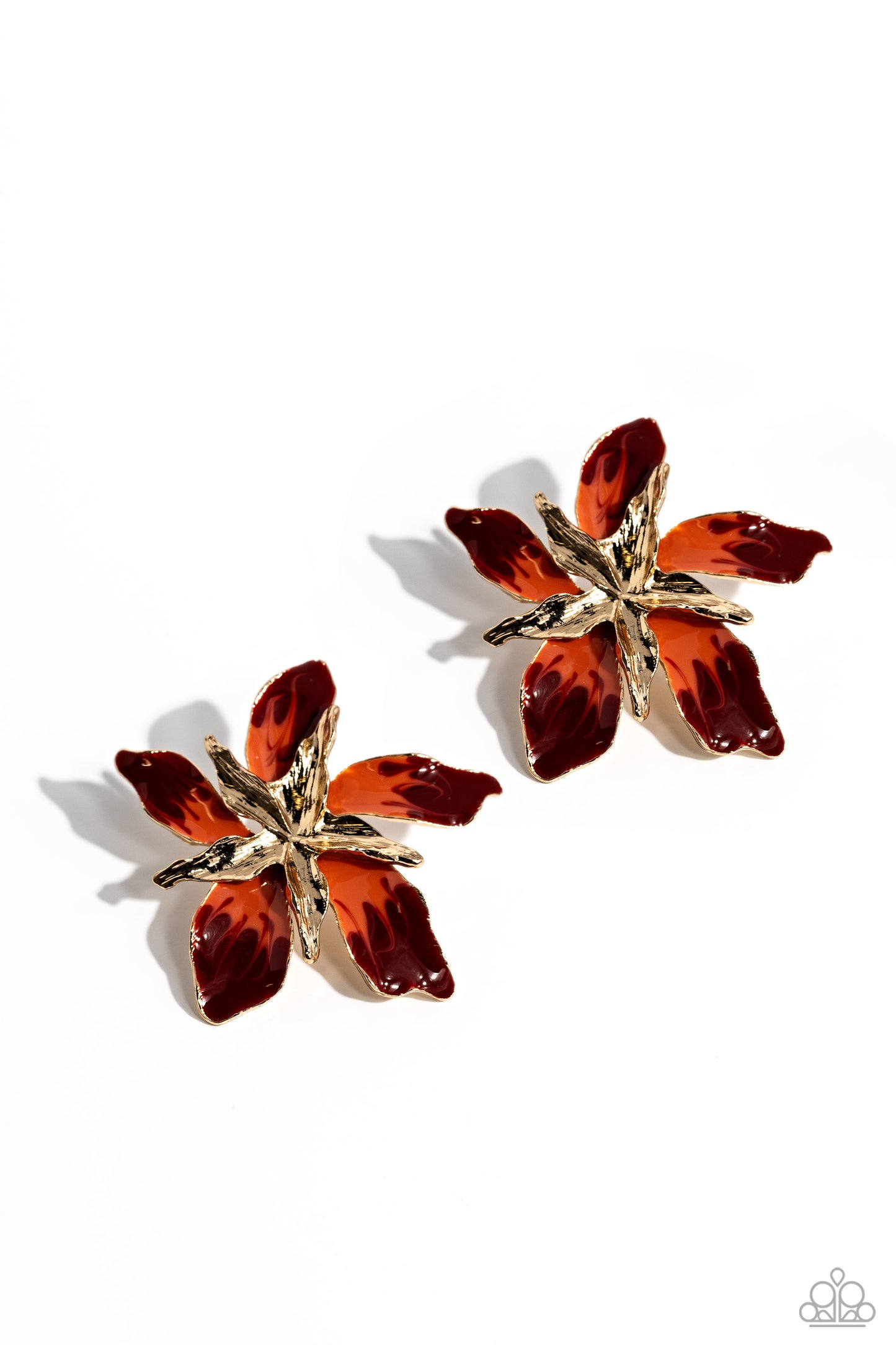 Warped Wallflower - Red Post Earring