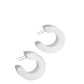 Glassy GAZE - White Hoop Earring