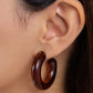 Glassy GAZE - Brown Hoop Earring