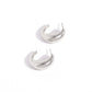 Textured Tenure - Silver Hoop Earring