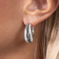 Textured Tenure - Silver Hoop Earring