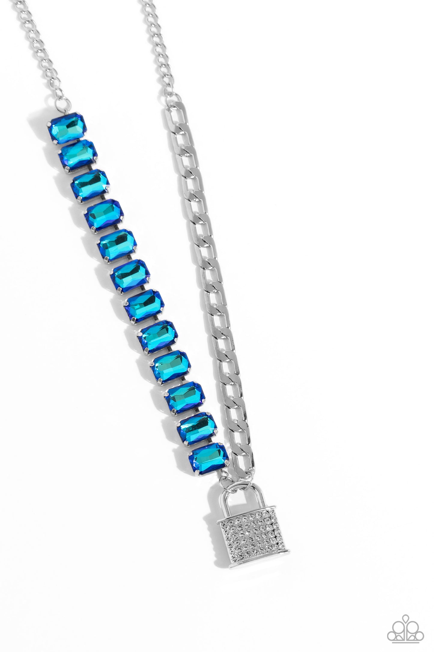 LOCK and Roll - Blue Necklace