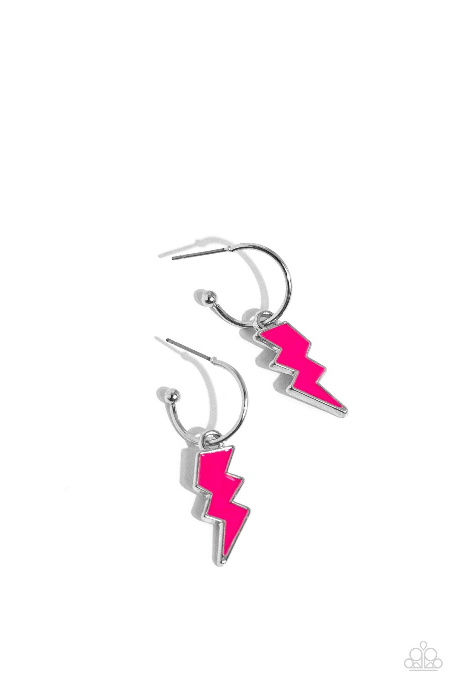 Lightning Limit - Pink Hoop Earring