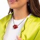 Lip Locked - Red Necklace