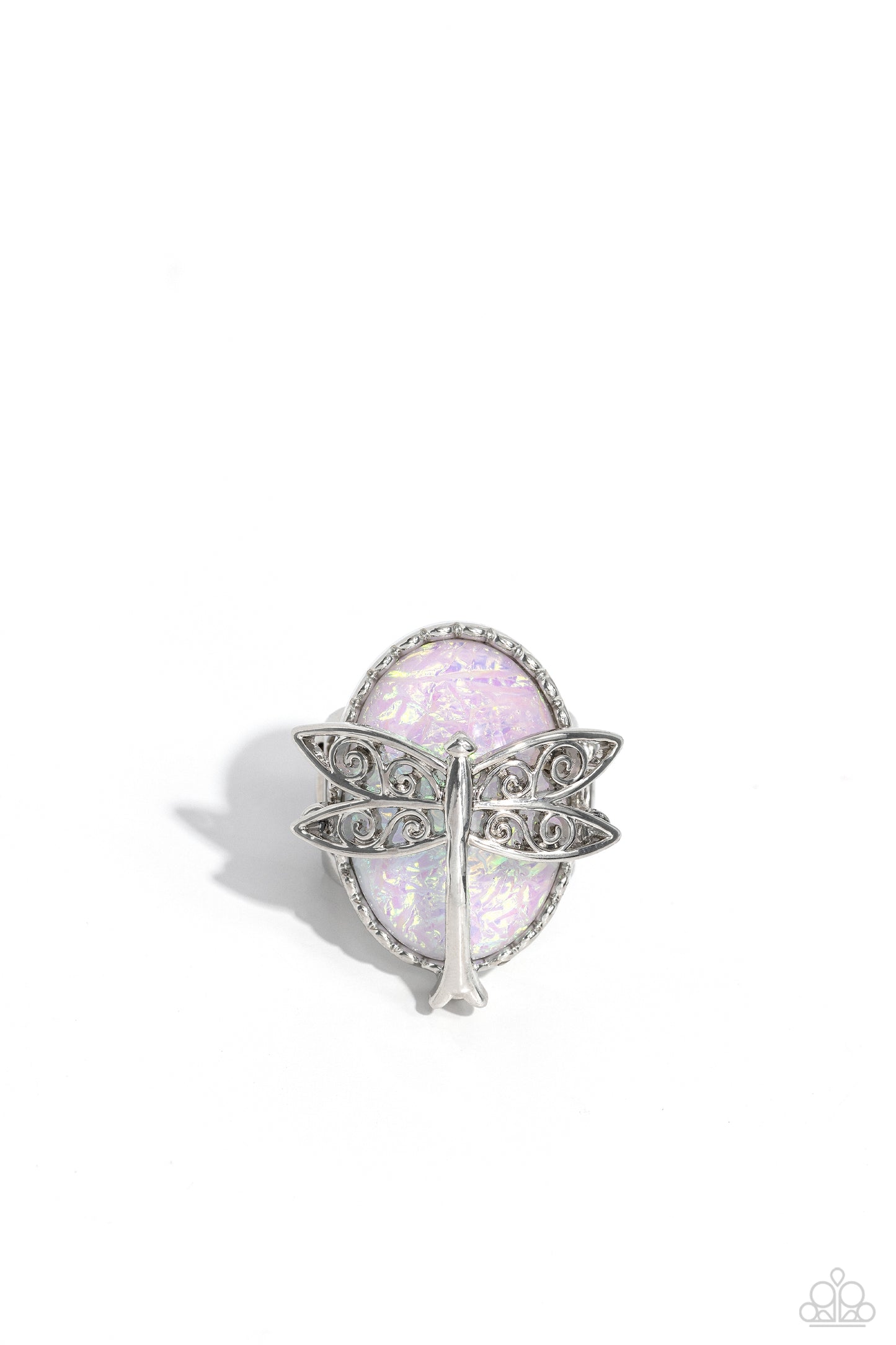 Dragonfly Dazzle - White Ring