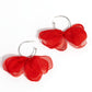 Chiffon Class - Red Hoop Earring