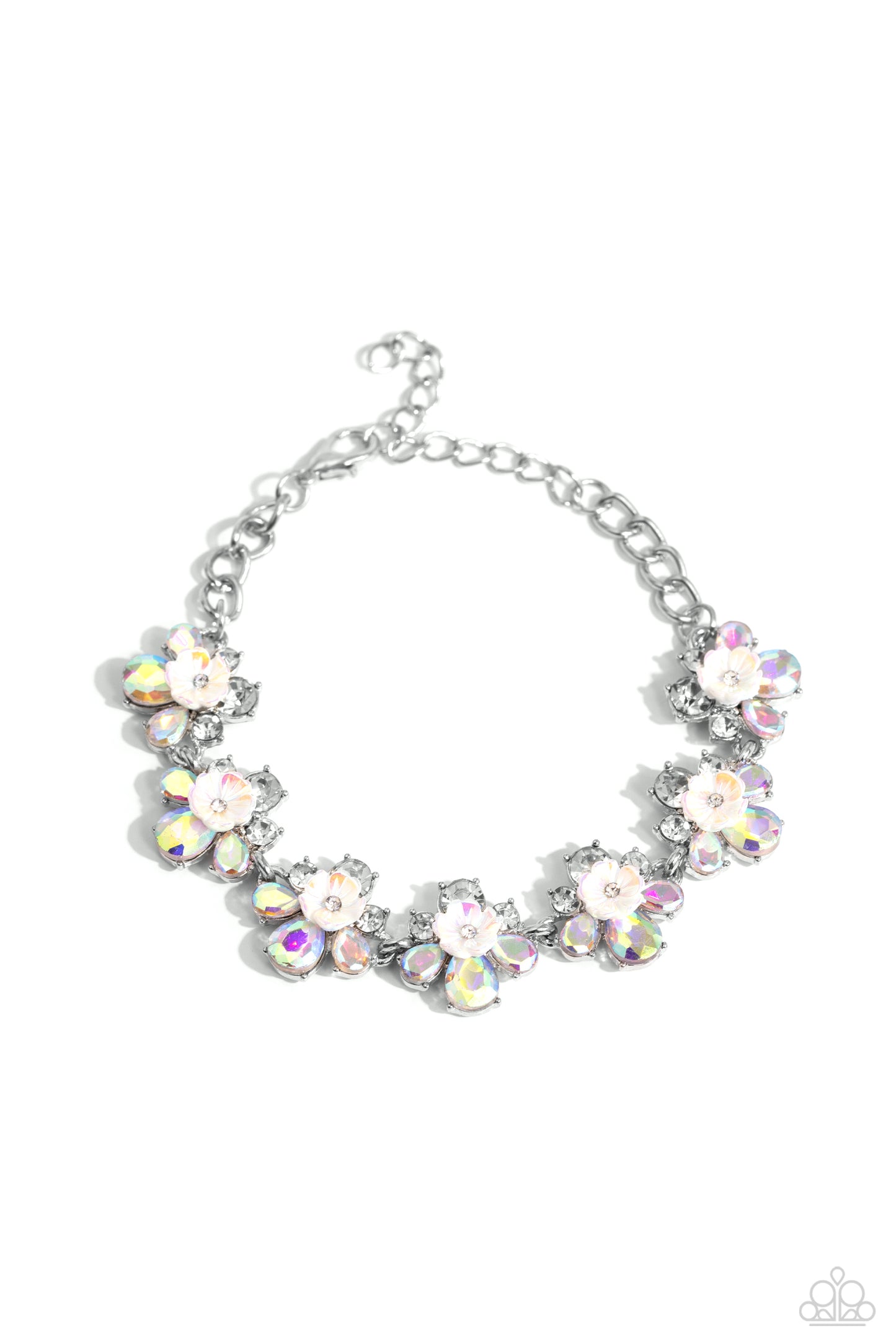 Floral Frenzy - White Bracelet