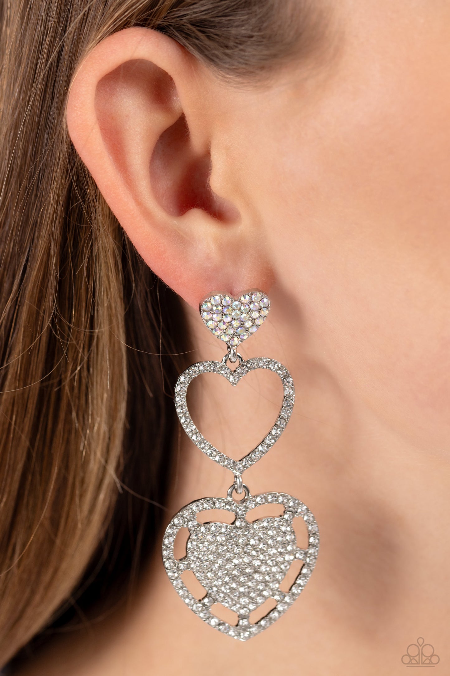 Couple's Celebration - White Post Earring