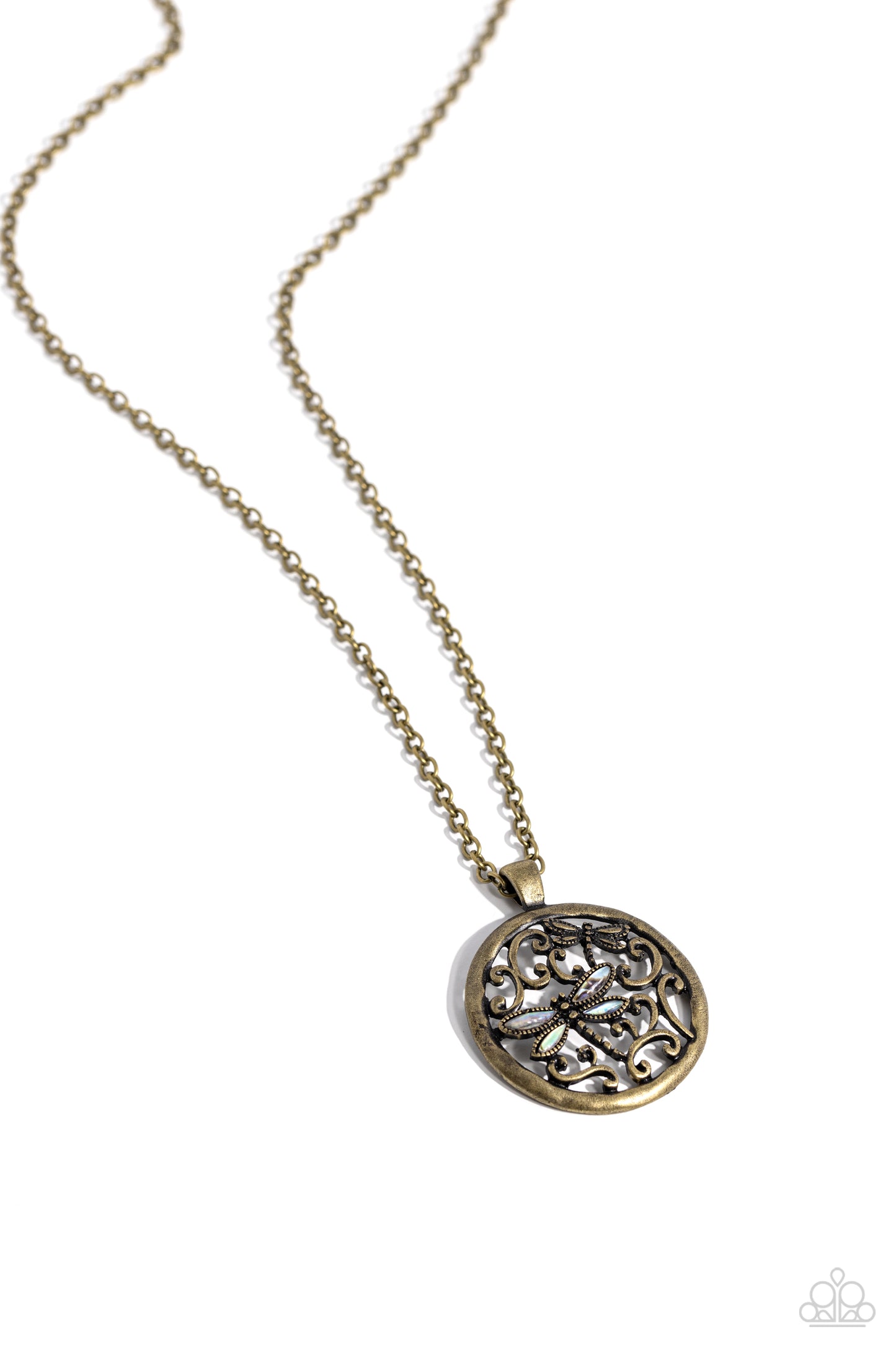 Dragonfly Daydream - Brass Necklace