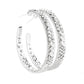 GLITZY By Association - White Blockbuster Hoop Earring