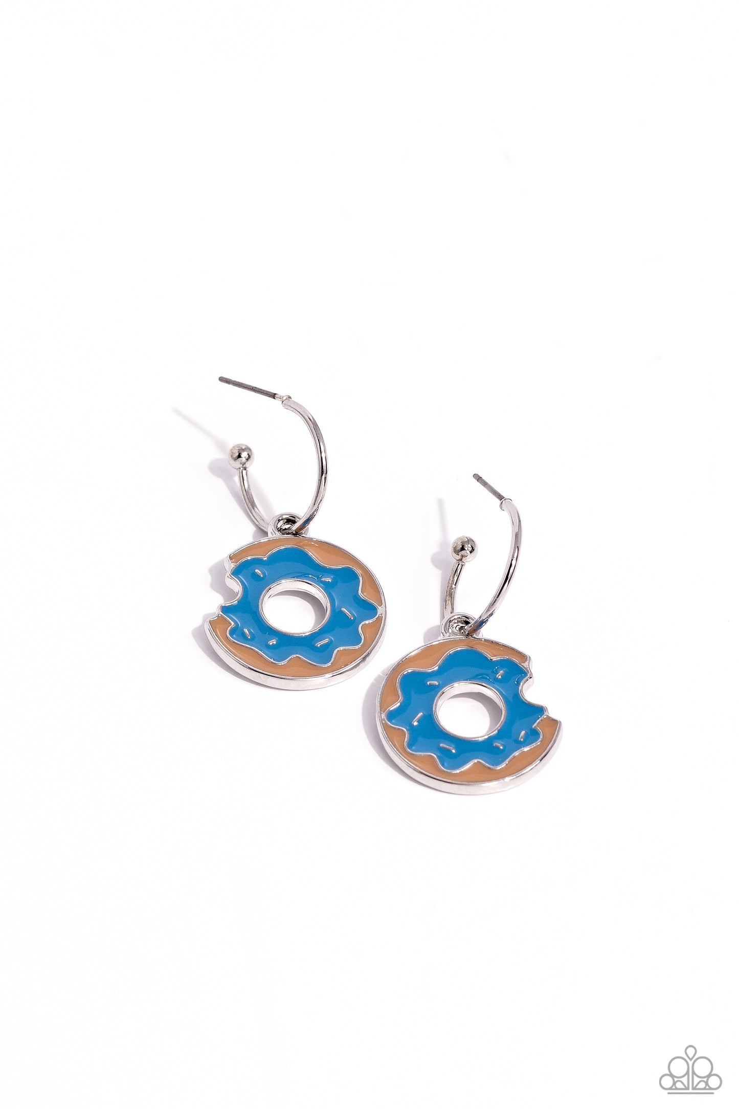 Donut Delivery - Blue Hoop Earring