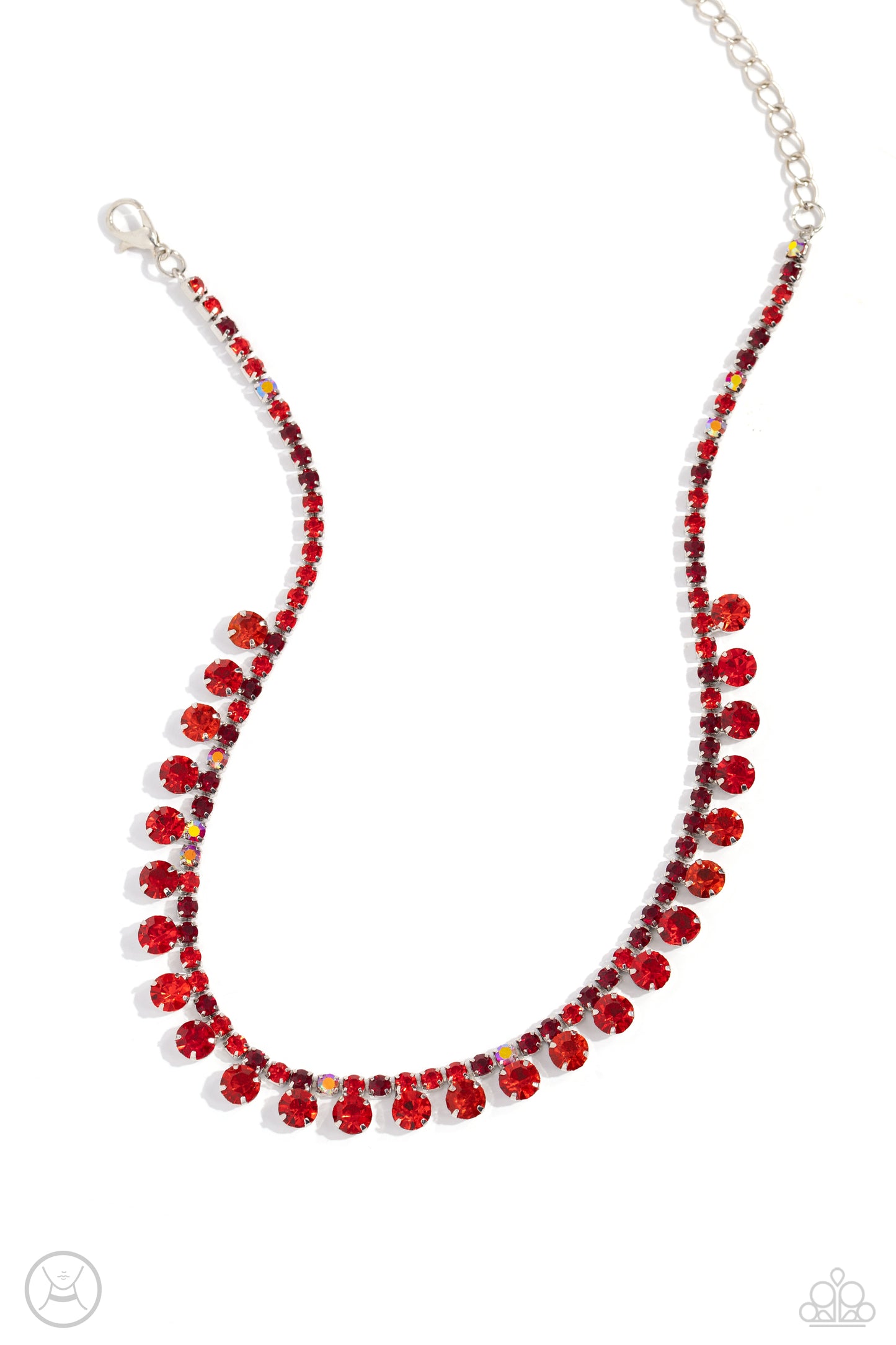 Ritzy Rhinestones - Red Choker Necklace