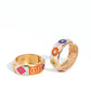 Multicolored Makeover - Gold Hoop Earring