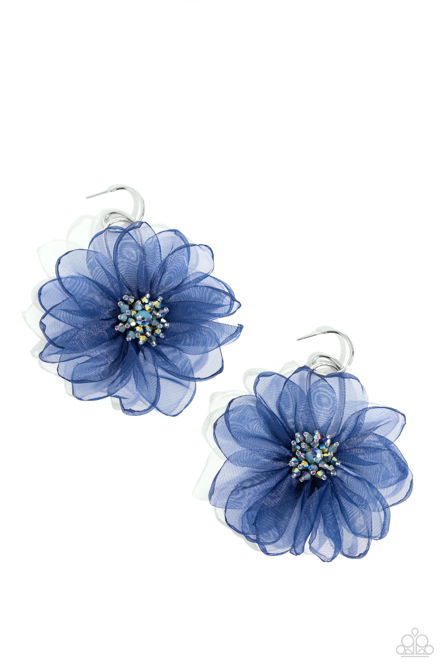 Cosmopolitan Chiffon - Blue Hoop Earring