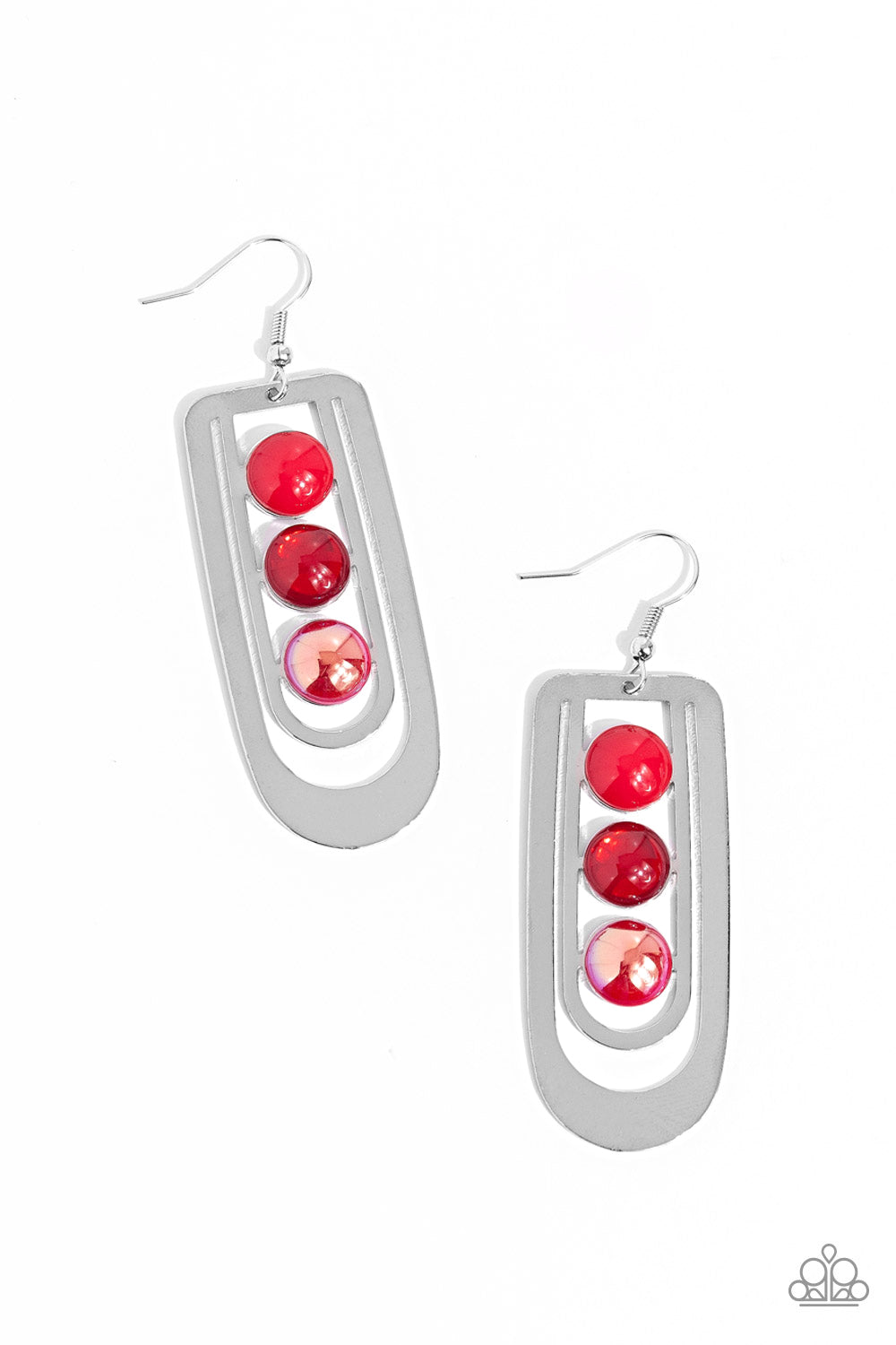 Layered Lure - Red Earring