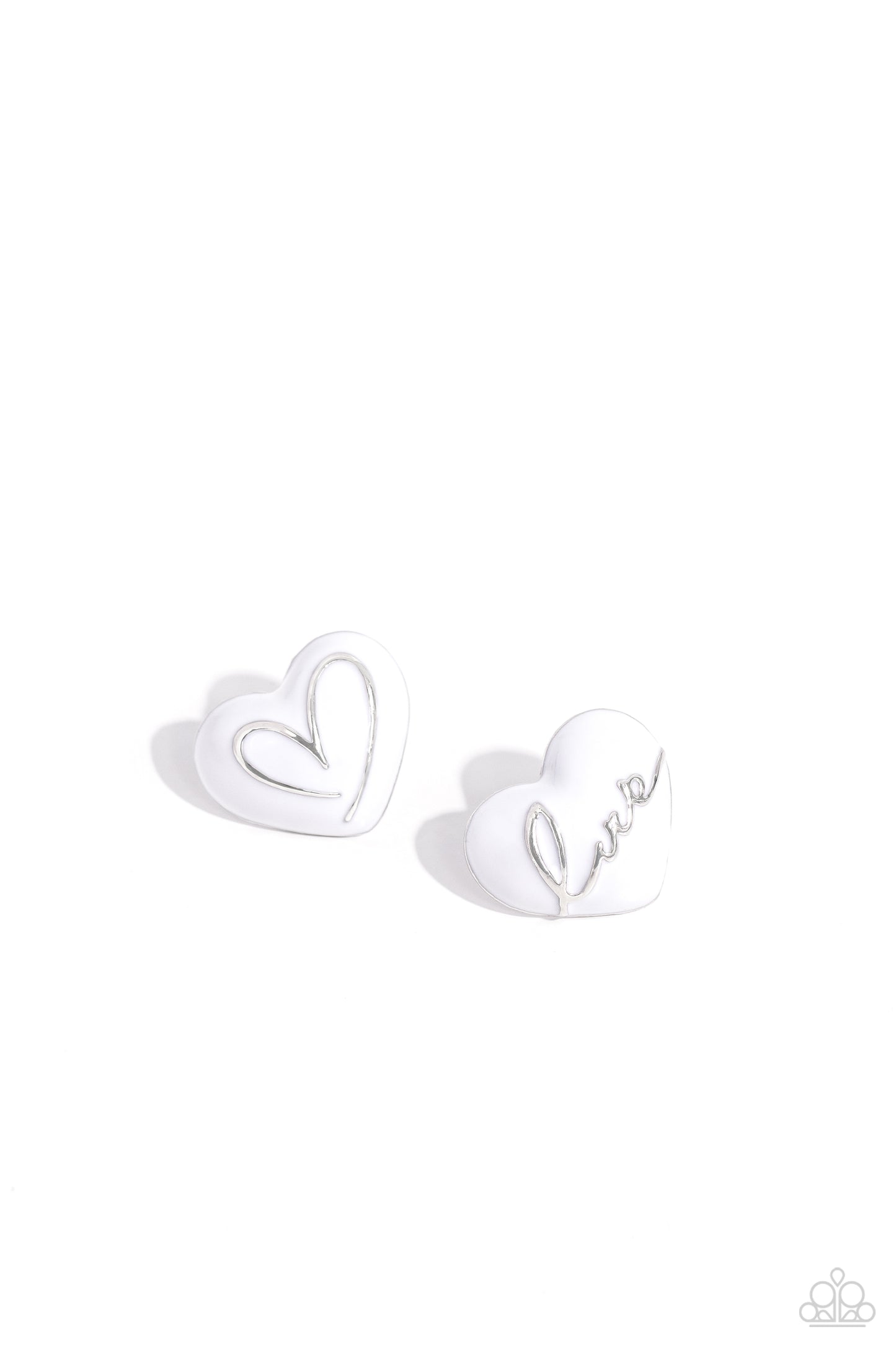 Glimmering Love - White Post Earring