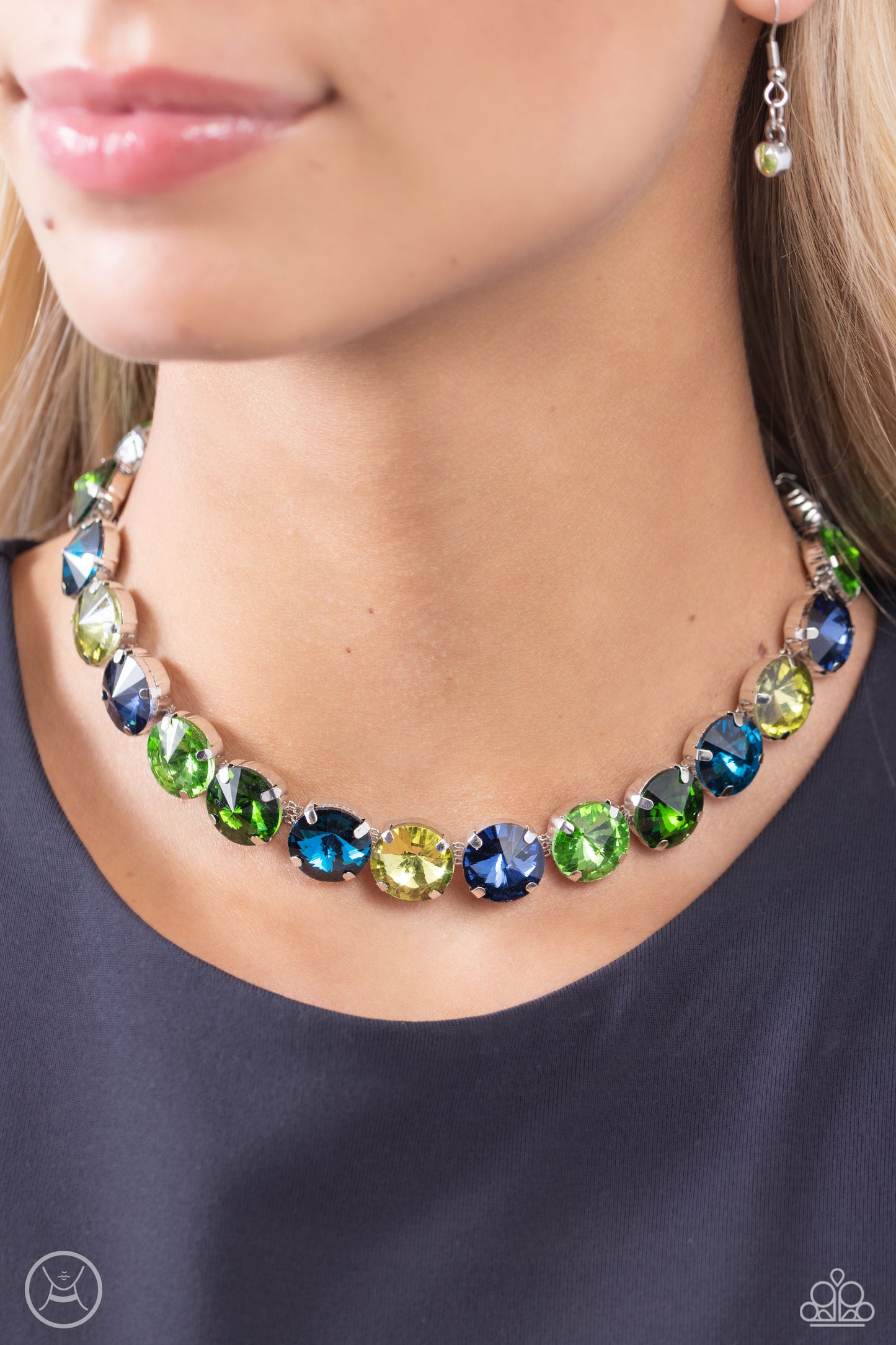 Alluring A-Lister - Green Choker Necklace