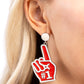My Number One - Red Post Earring