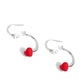 Romantic Representative - Red Hoop Earring