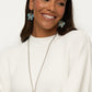 Blinged-Out Breeze - Blue Lanyard Necklace
